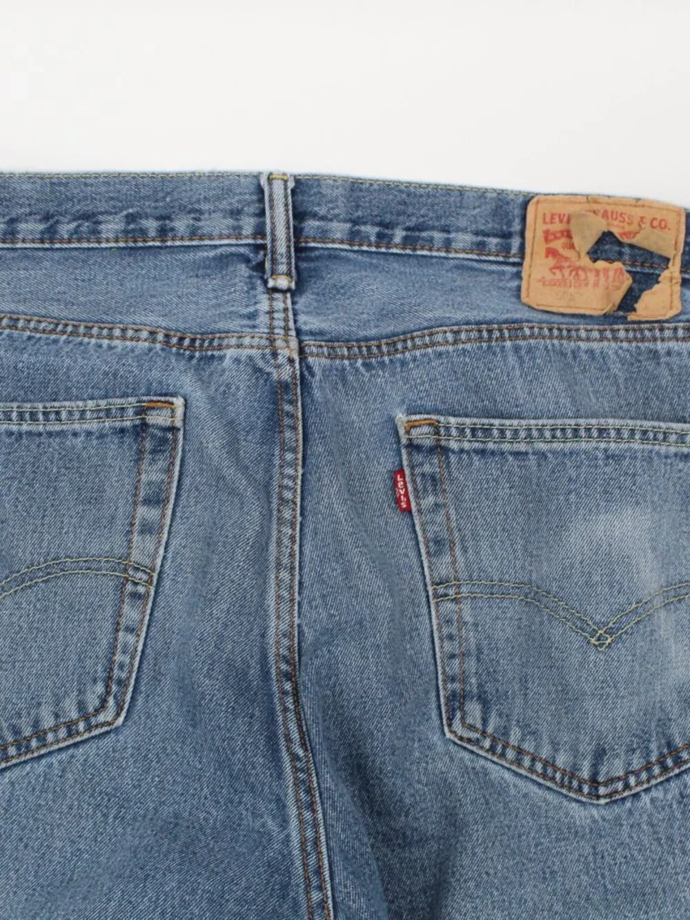 LEVIS 505 Mens Jeans 36 x 32 Med Wash Red Tag Straight Leg